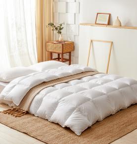 Cotton Japanese Solid White Goose Down Quilt